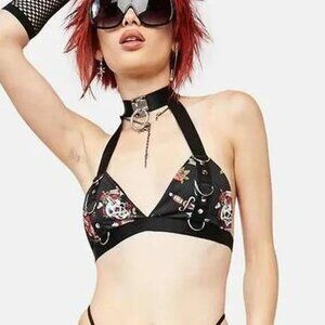 Dolls Kill Current mood Inking For Love Bra Top